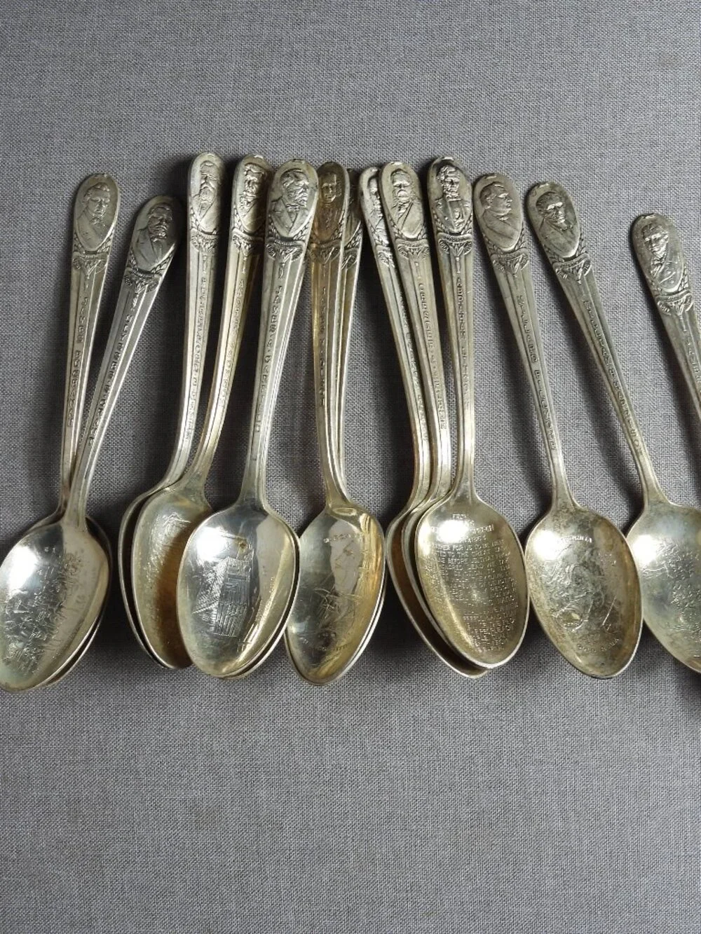 Wm Rogers Presidential Spoons Set of 15